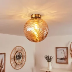 Plafonnier Tomboul Or, 1 lumière