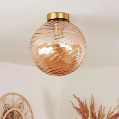 Plafonnier Tomboul Or, 1 lumière