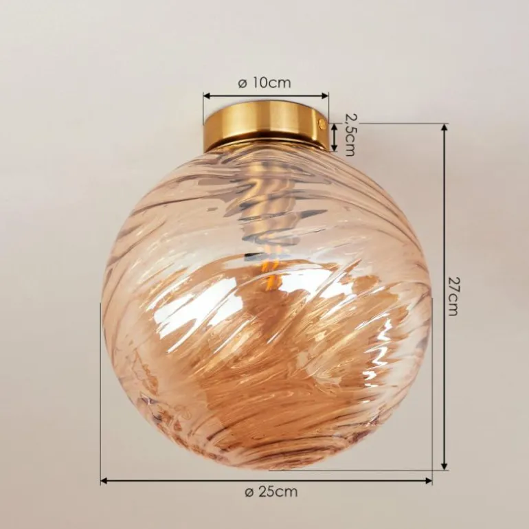 Plafonnier Tomboul Or, 1 lumière
