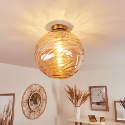Plafonnier Tomboul Or, 1 lumière
