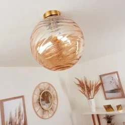 Plafonnier Tomboul Or, 1 lumière