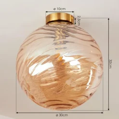 Plafonnier Tomboul Or, 1 lumière