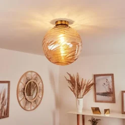 Plafonnier Tomboul Or, 1 lumière