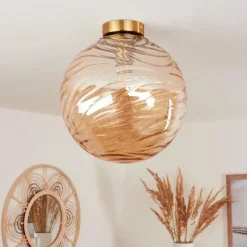 Plafonnier Tomboul Or, 1 lumière