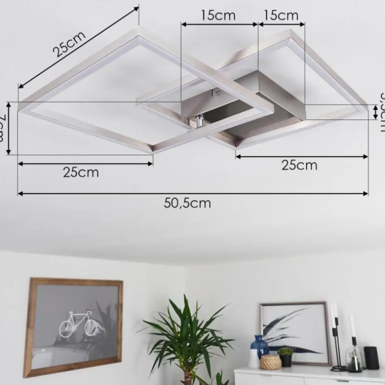 Plafonnier Torres LED Blanc, 2 lumières