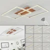 Plafonnier Torres LED Nickel mat, 2 lumières, Télécommandes