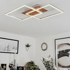 Plafonnier Torres LED Nickel mat, 2 lumières, Télécommandes