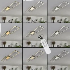 Plafonnier Torresella LED Nickel mat, 2 lumières, Télécommandes