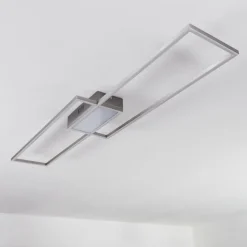 Plafonnier Torresella LED Nickel mat, 2 lumières, Télécommandes