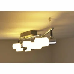 Plafonnier Trio 8214 LED Aluminium, Chrome, Acier inoxydable, 6 lumières