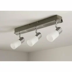 Plafonnier Trio 8214 LED Aluminium, Chrome, Acier inoxydable, 3 lumières