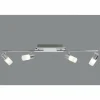 Plafonnier Trio 8214 LED Aluminium, Chrome, Acier inoxydable, 4 lumières