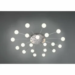 Plafonnier Trio Bullet LED Nickel mat, 21 lumières