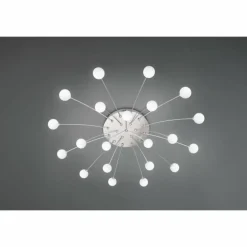 Plafonnier Trio Bullet LED Nickel mat, 21 lumières