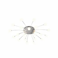 Plafonnier Trio Bullet LED Nickel mat, 21 lumières