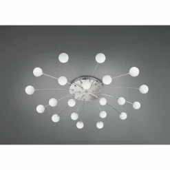 Plafonnier Trio Bullet LED Nickel mat, 21 lumières
