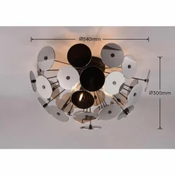 Plafonnier Trio Discalgo Noir, 3 lumières