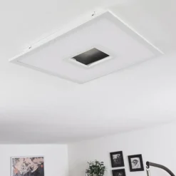 Plafonnier Turbalá LED Blanc, 2 lumières, Télécommandes, Changeur de couleurs