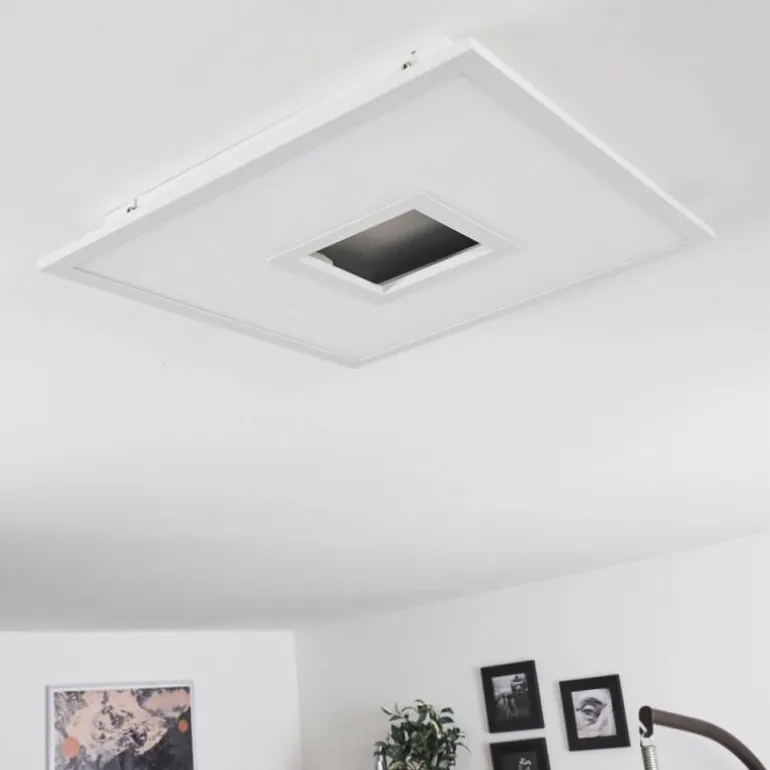 Plafonnier Turbalá LED Blanc, 2 lumières, Télécommandes, Changeur de couleurs