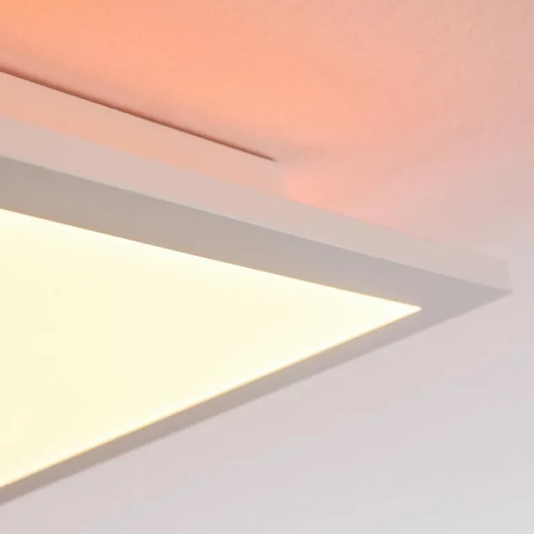 Plafonnier Turbalá LED Blanc, 2 lumières, Télécommandes, Changeur de couleurs