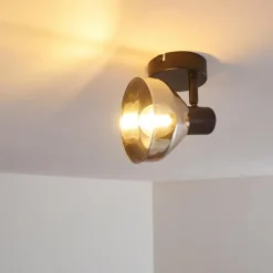 Plafonnier Tyksov Noir, 1 lumière