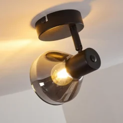 Plafonnier Tyksov Noir, 1 lumière