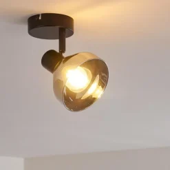 Plafonnier Tyksov Noir, 1 lumière