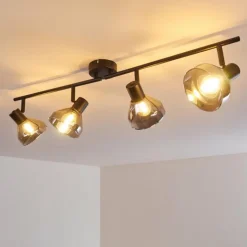 Plafonnier Tyksov Noir, 4 lumières
