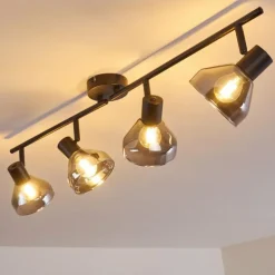 Plafonnier Tyksov Noir, 4 lumières