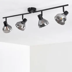 Plafonnier Tyksov Noir, 4 lumières