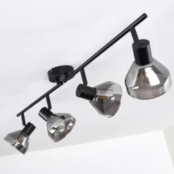 Plafonnier Tyksov Noir, 4 lumières