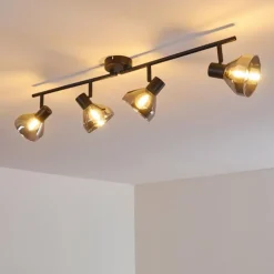 Plafonnier Tyksov Noir, 4 lumières