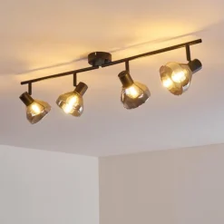 Plafonnier Tyksov Noir, 4 lumières