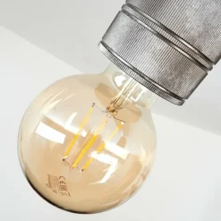 Plafonnier Tyldom Gris, Argenté, 2 lumières