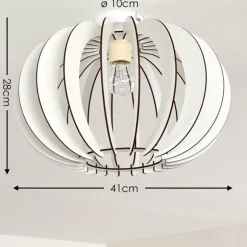 Plafonnier Valkom Blanc, 1 lumière