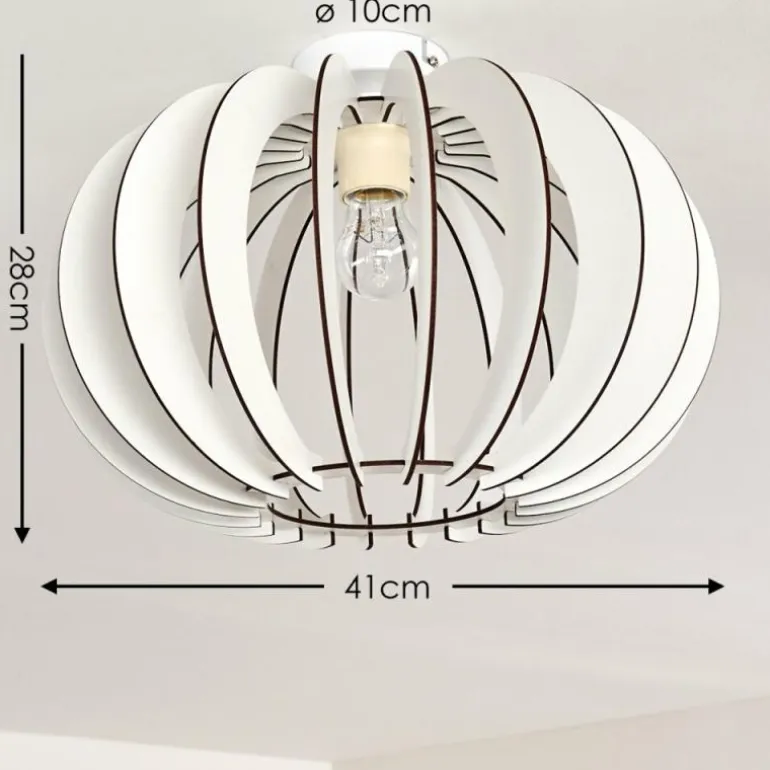 Plafonnier Valkom Blanc, 1 lumière