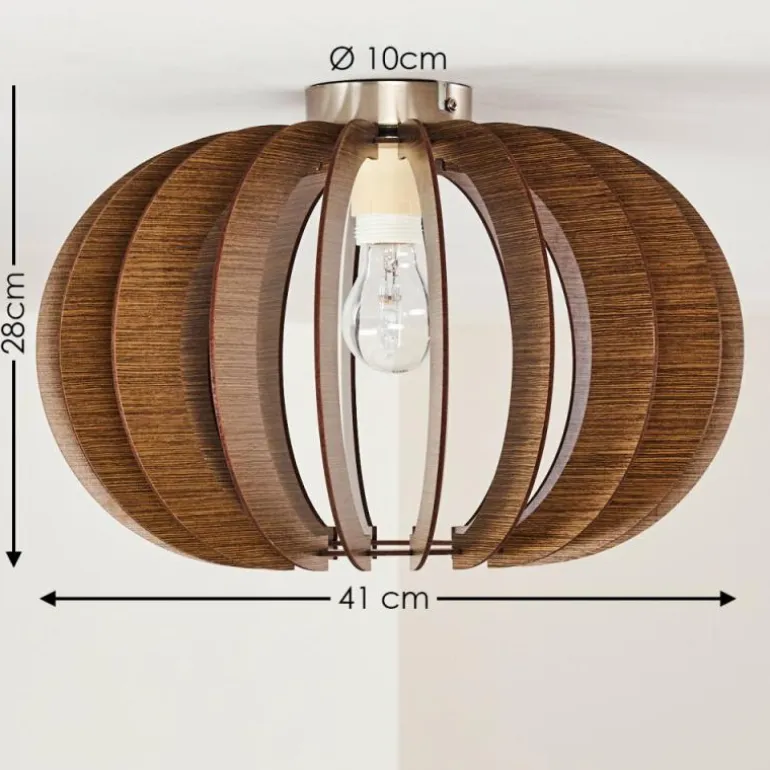 Plafonnier Valkom Brun, 1 lumière