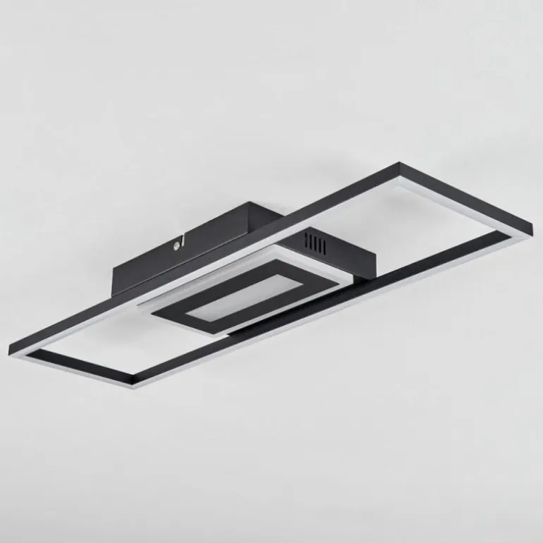Plafonnier Vaseux LED Noir, Blanc, 1 lumière