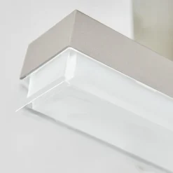 Plafonnier Vehkala LED Chrome, Nickel mat, 2 lumières, Télécommandes, Changeur de couleurs