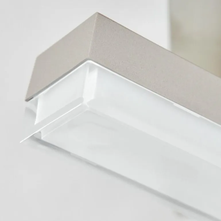 Plafonnier Vehkala LED Chrome, Nickel mat, 2 lumières, Télécommandes, Changeur de couleurs