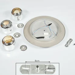 Plafonnier Verasara Chrome, 3 lumières