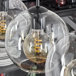 Plafonnier Verre 20 cm Koyoto Clair, 5 lumières