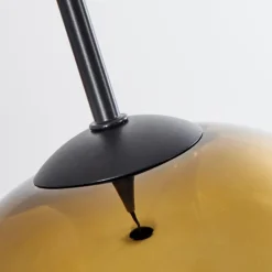 Plafonnier Verre 20 cm Koyoto Or, Clair, 1 lumière