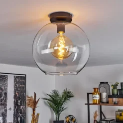 Plafonnier Verre 30 cm Koyoto Clair, 1 lumière
