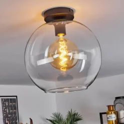 Plafonnier Verre 30 cm Koyoto Clair, 1 lumière