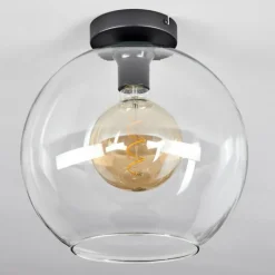 Plafonnier Verre 30 cm Koyoto Clair, 1 lumière