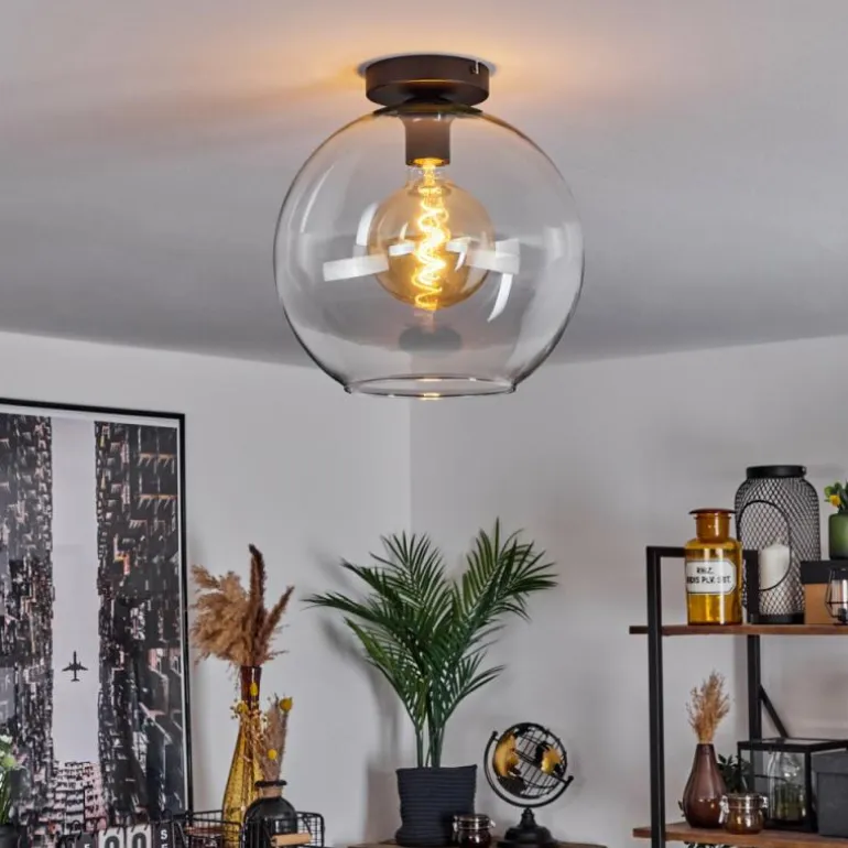 Plafonnier Verre 30 cm Koyoto Clair, 1 lumière