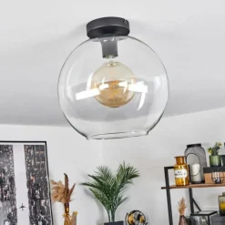 Plafonnier Verre 30 cm Koyoto Clair, 1 lumière