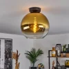 Plafonnier Verre 30 cm Koyoto Or, Clair, 1 lumière