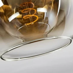 Plafonnier Verre 20 cm Koyoto Or, Clair, 1 lumière